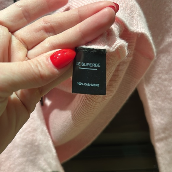 Le Superbe 🩷Cashmere PISMO Sweater NWT MSRP $435 - Picture 6 of 8